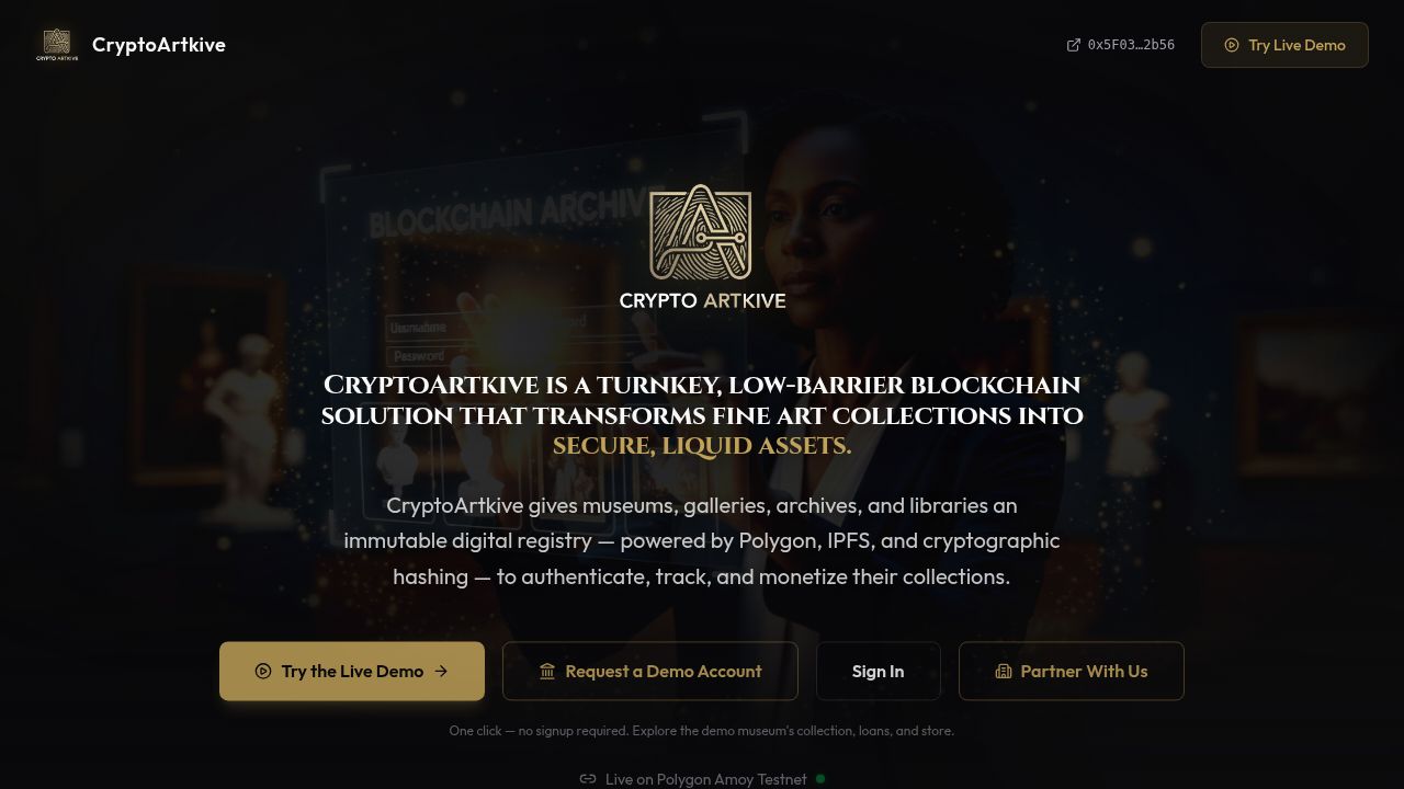 CryptoArtkive — Blockchain Provenance & Loan Management for Museums